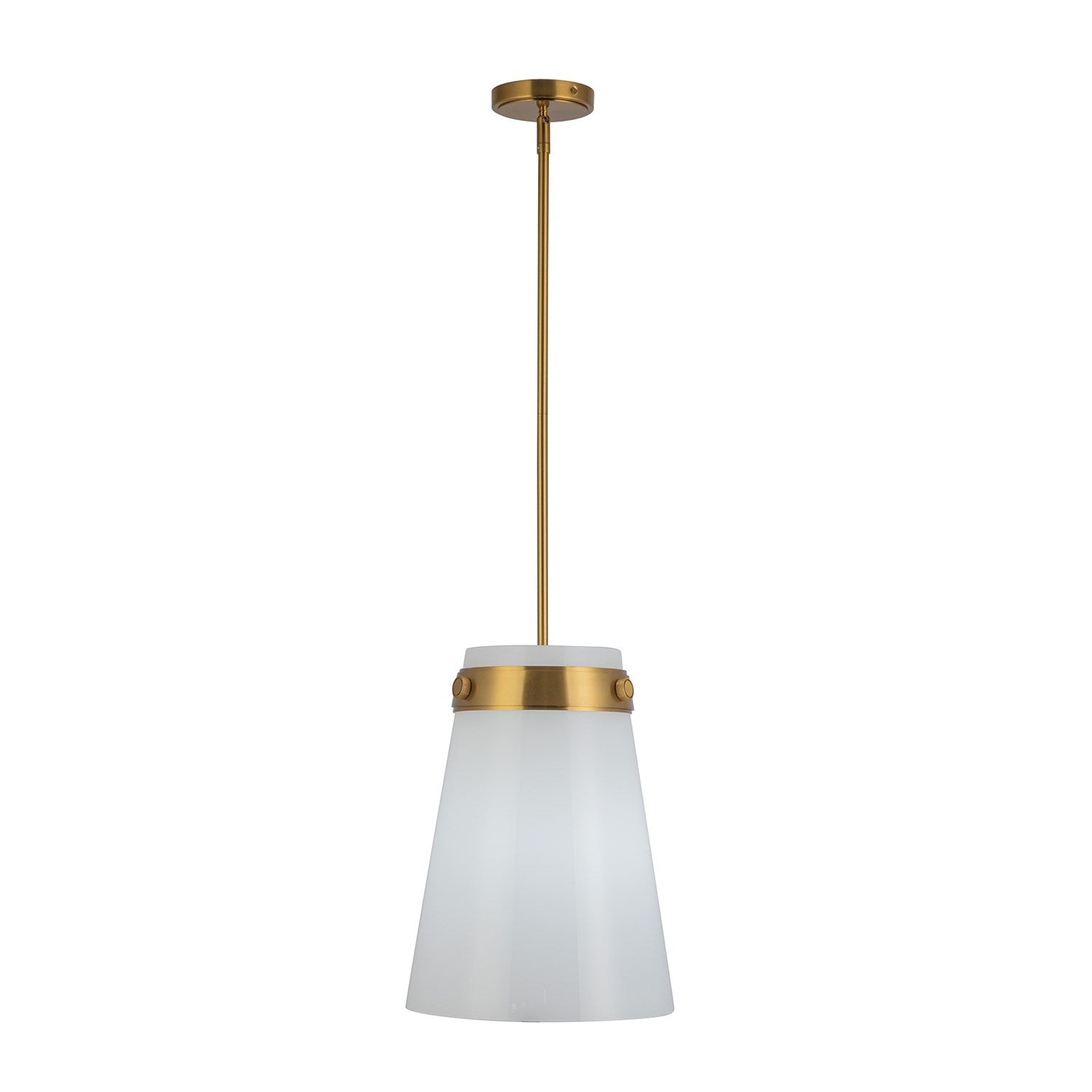 1 Light Pendant 12", Brushed Brass by Artcraft