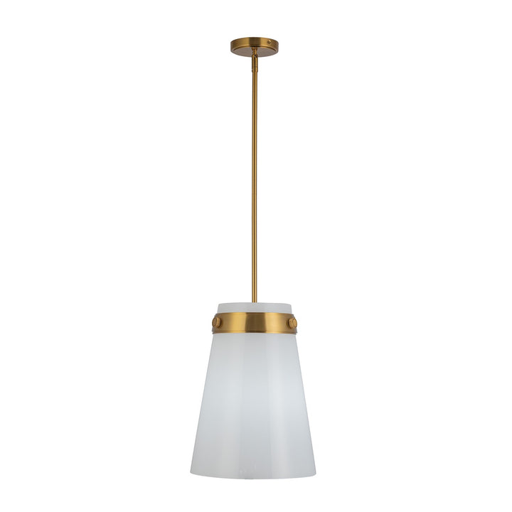 1 Light Pendant 12", Brushed Brass by Artcraft