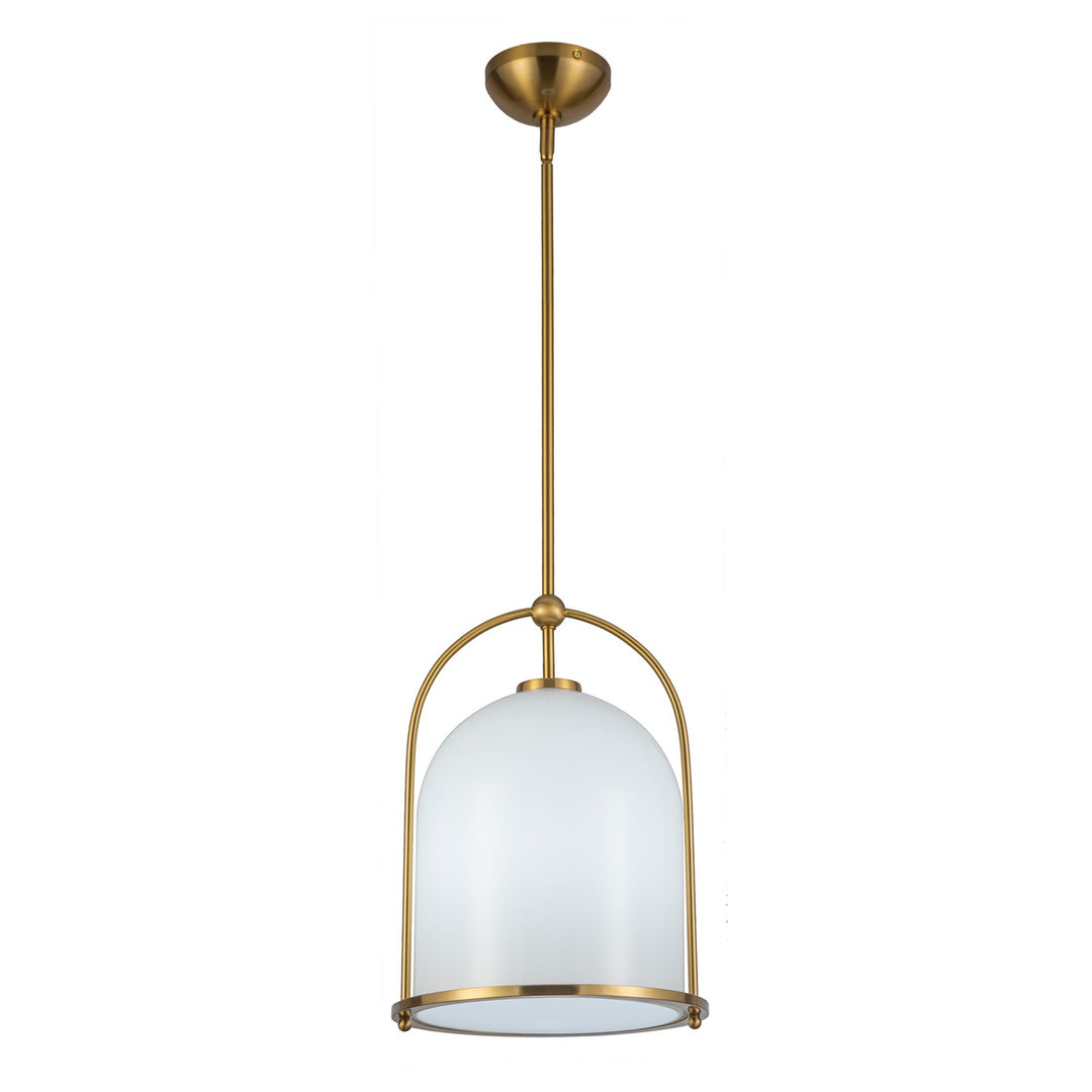 1 Light Pendant 11.5", Brushed Brass by Artcraft