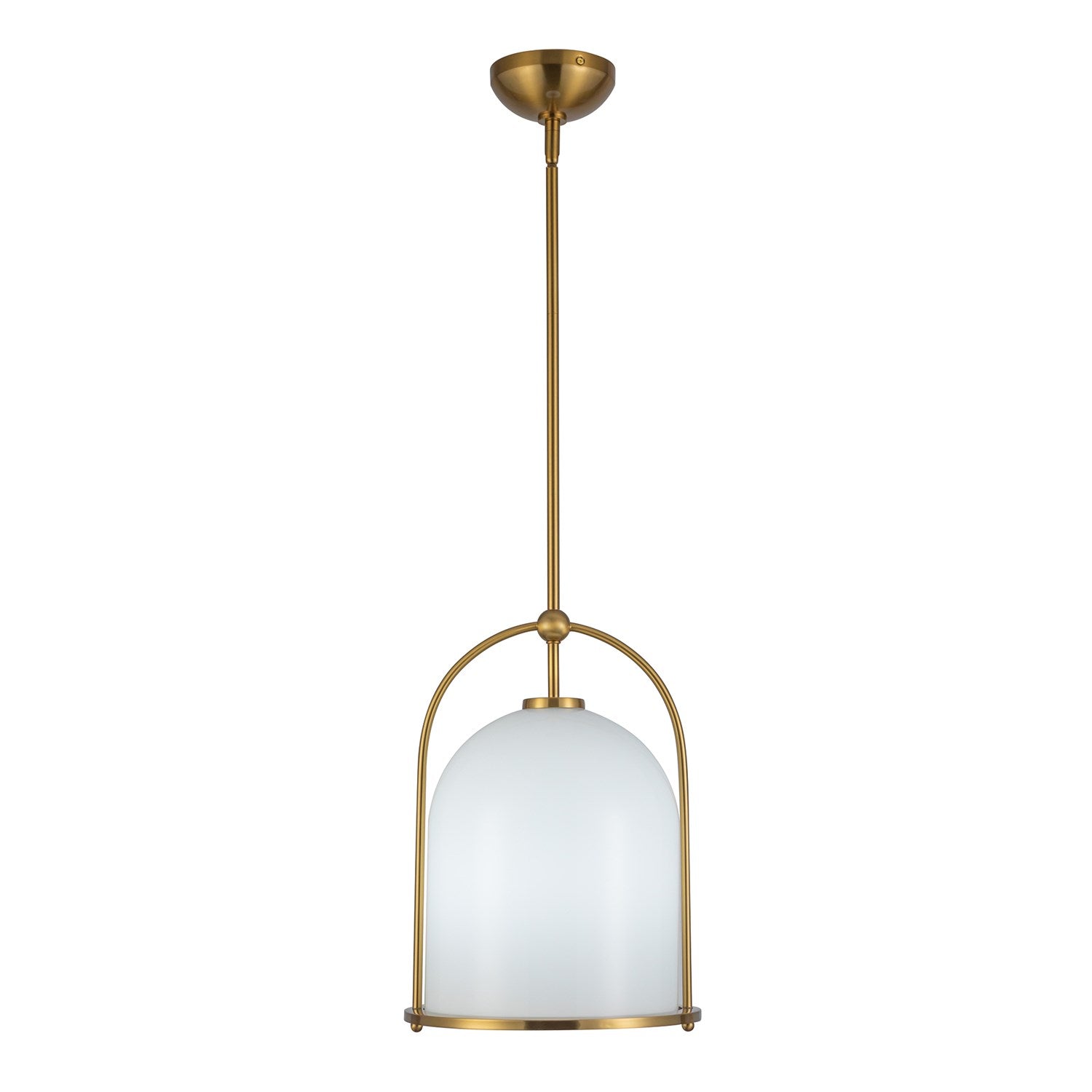 1 Light Pendant 11.5", Brushed Brass