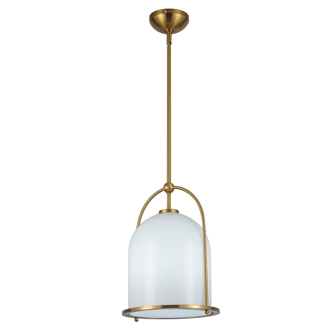1 Light Pendant 11.5", Brushed Brass