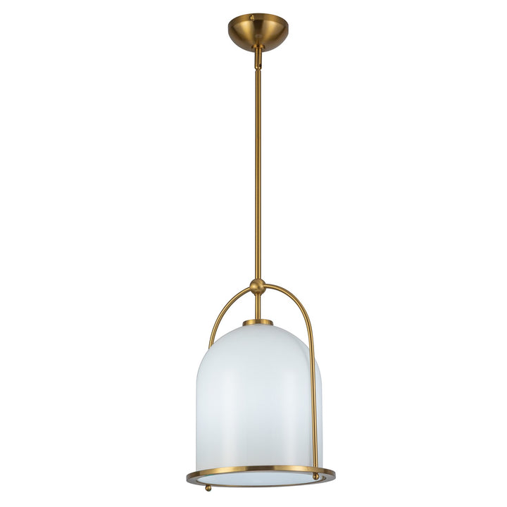 1 Light Pendant 11.5", Brushed Brass