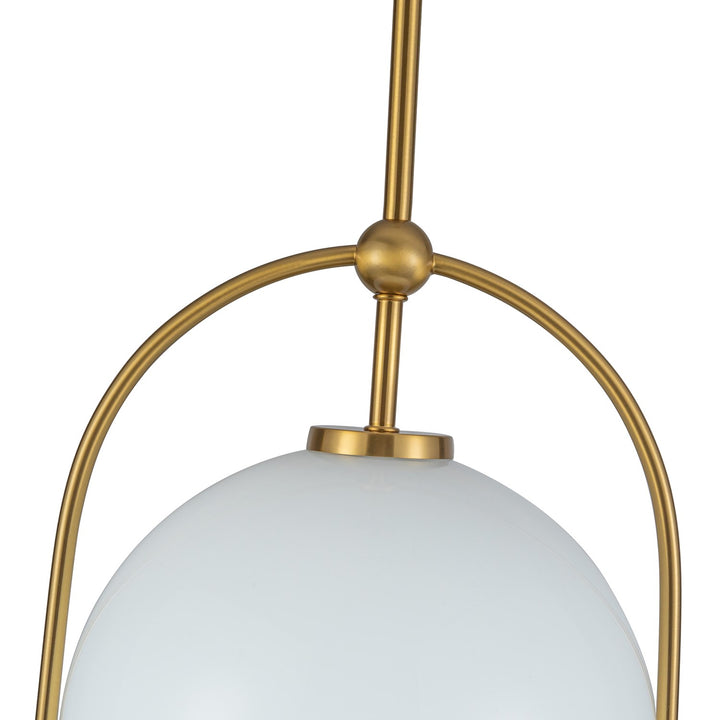 1 Light Pendant 11.5", Brushed Brass