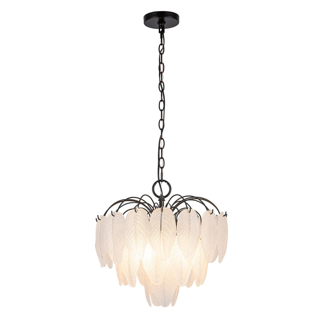 4 Light Pendant, Black