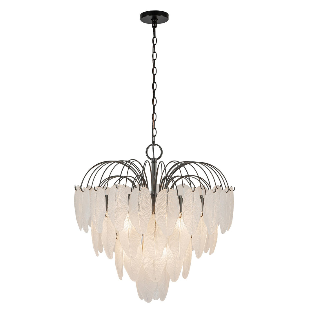 10 Light Chandelier, Black by Artcraft