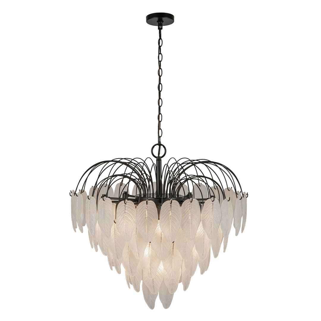 19 Light Chandelier, Black