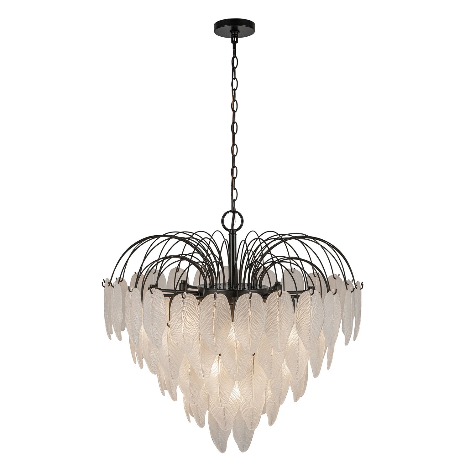 19 Light Chandelier, Black