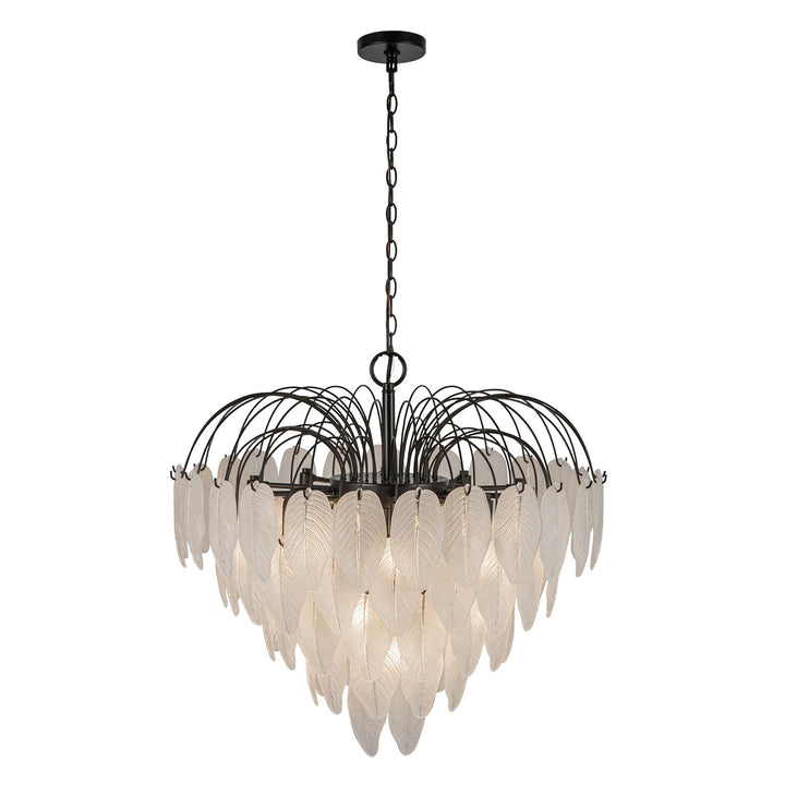 19 Light Chandelier, Black