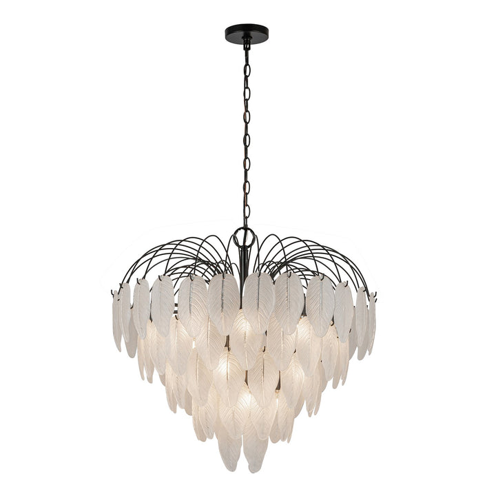 19 Light Chandelier, Black