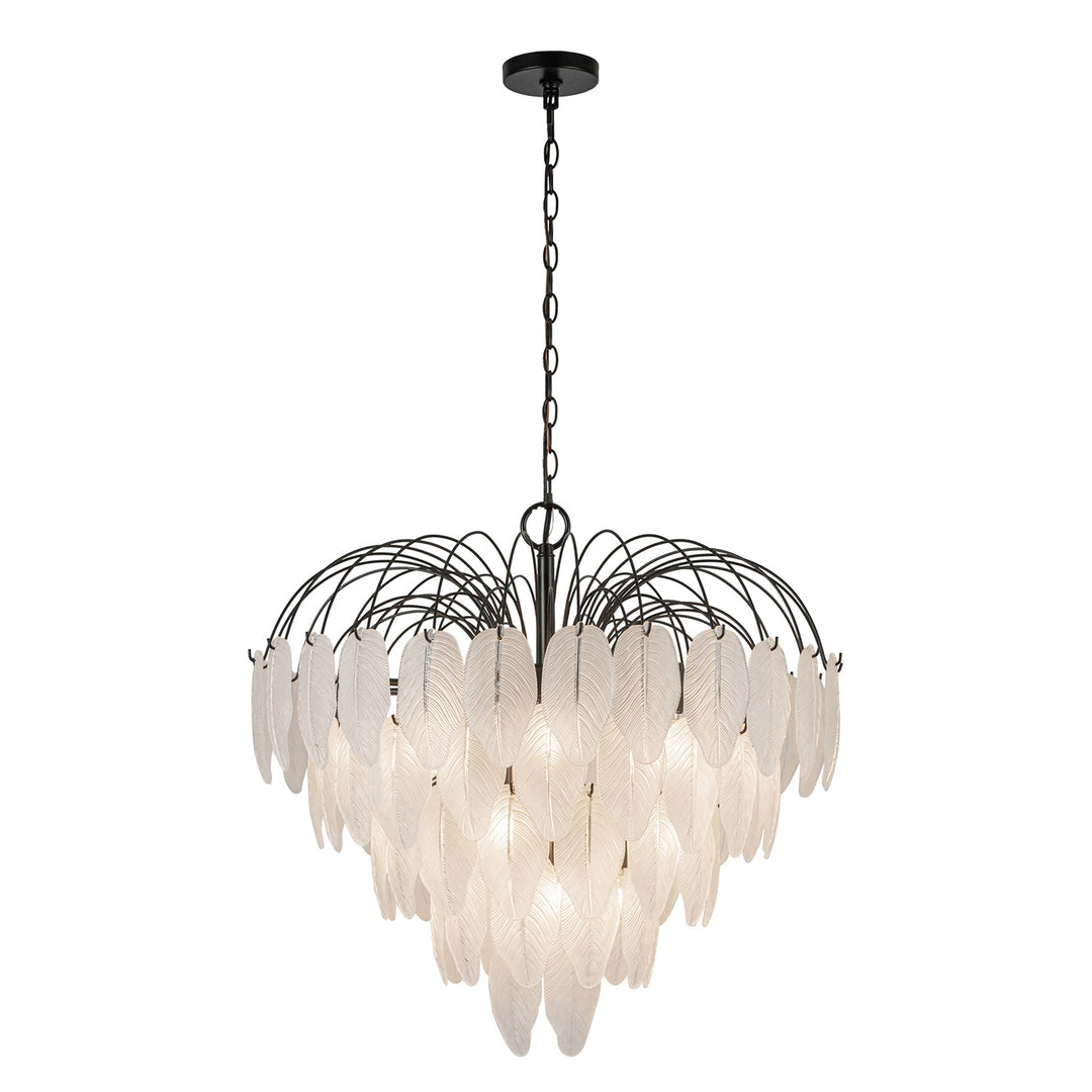 19 Light Chandelier, Black