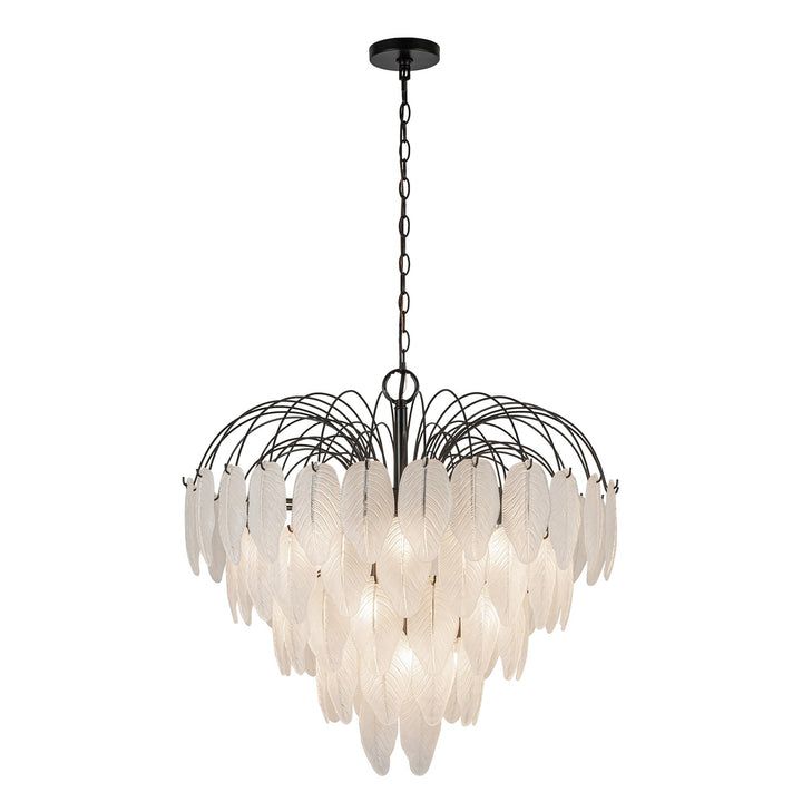 19 Light Chandelier, Black