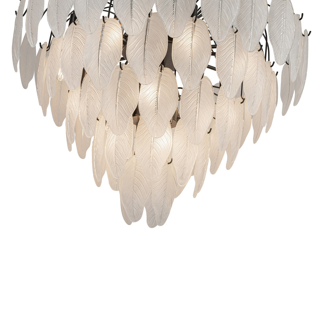 19 Light Chandelier, Black