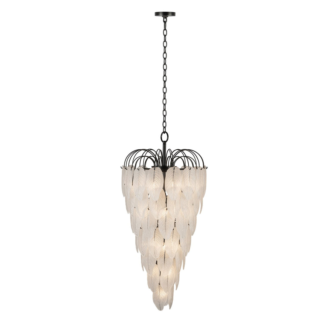 23 Light Chandelier, Black