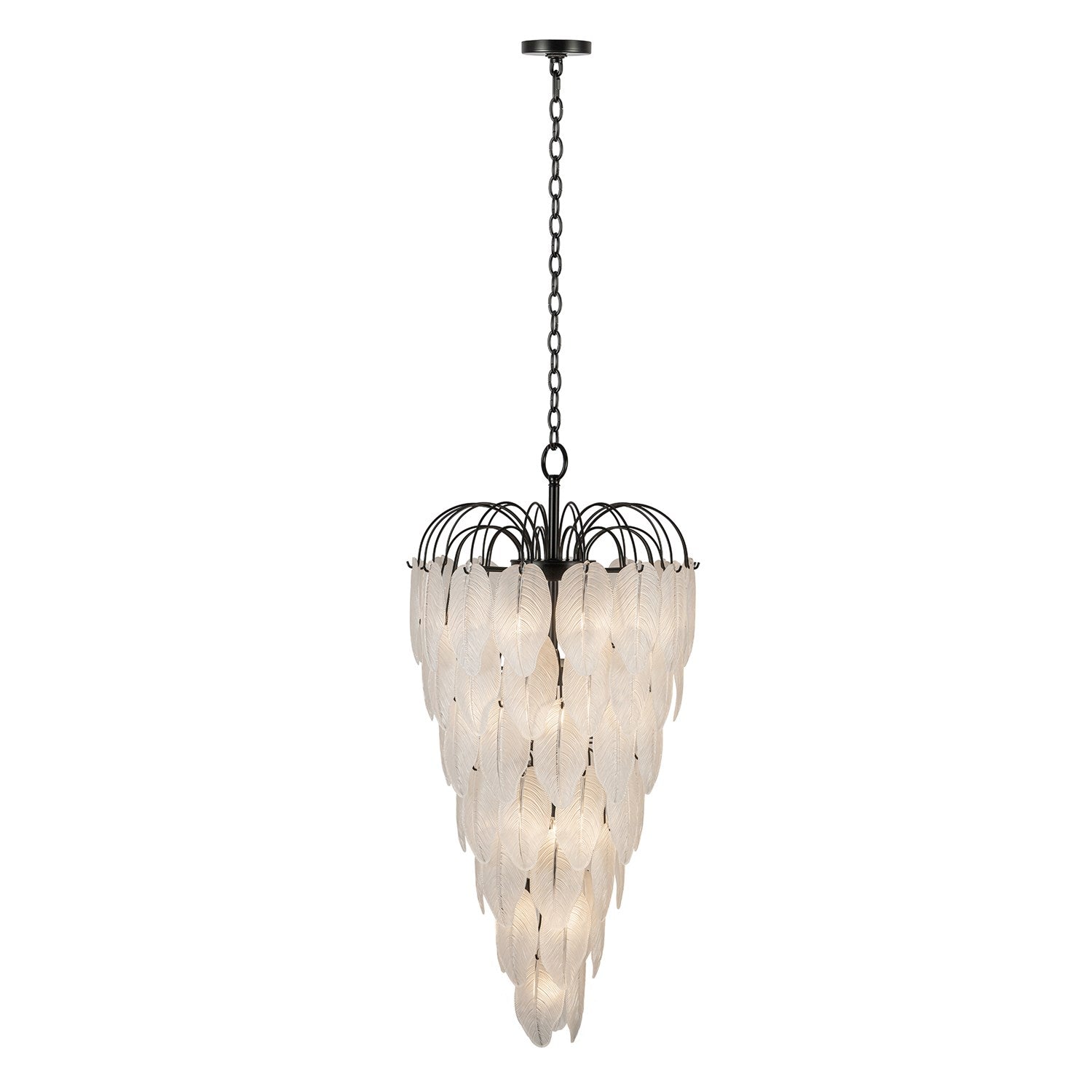 23 Light Chandelier, Black