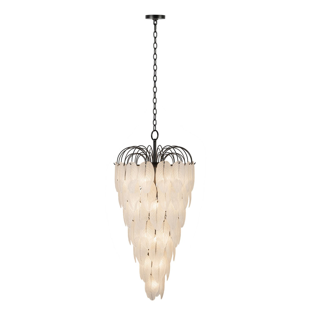 23 Light Chandelier, Black
