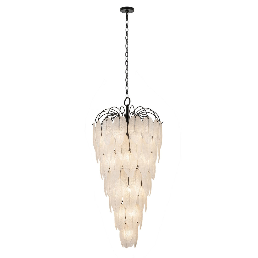 23 Light Chandelier, Black