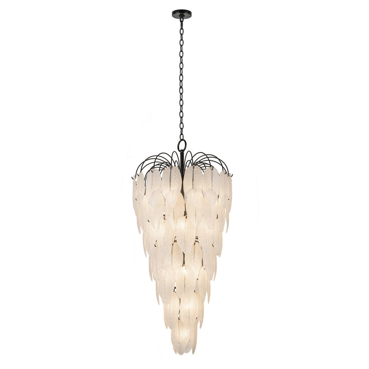 23 Light Chandelier, Black