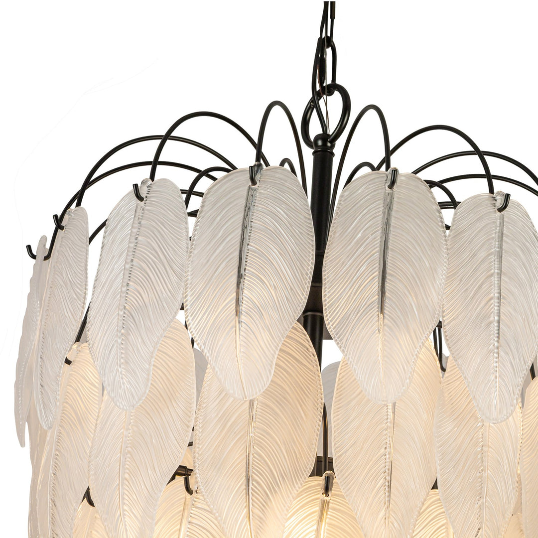 23 Light Chandelier, Black