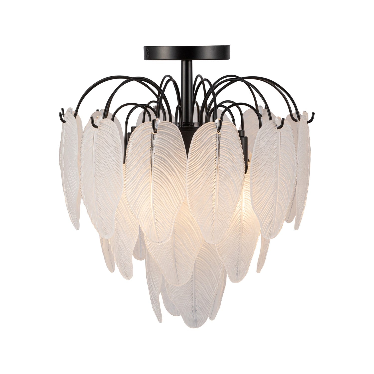 4 Light Semi Flush Mount, Black by Artcraft