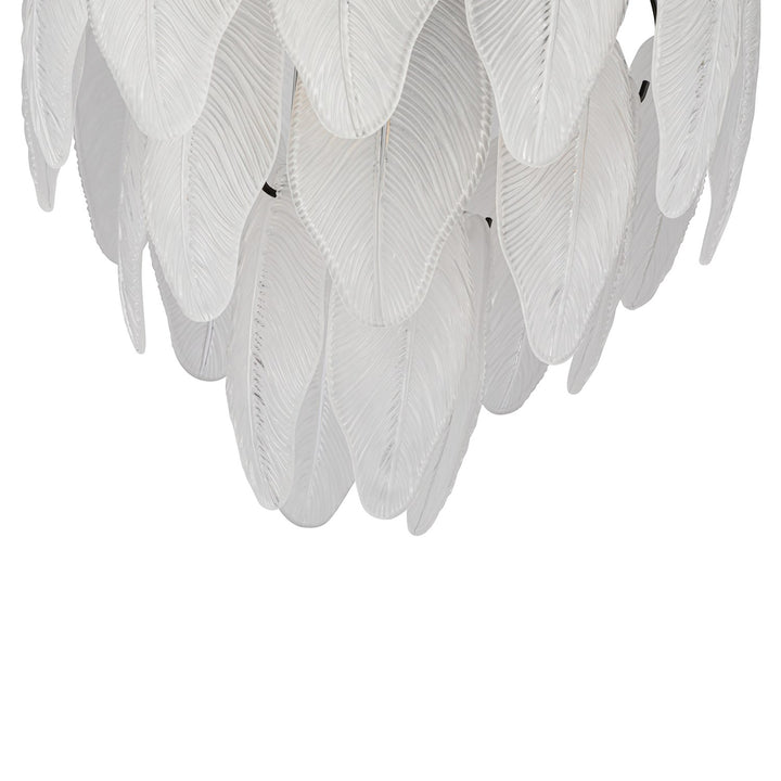 4 Light Semi Flush Mount, Black