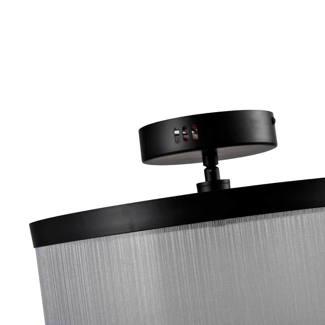 Integrated Led Semi Flush Mount, Silver
