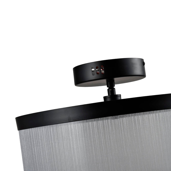 Integrated Led Semi Flush Mount, Silver