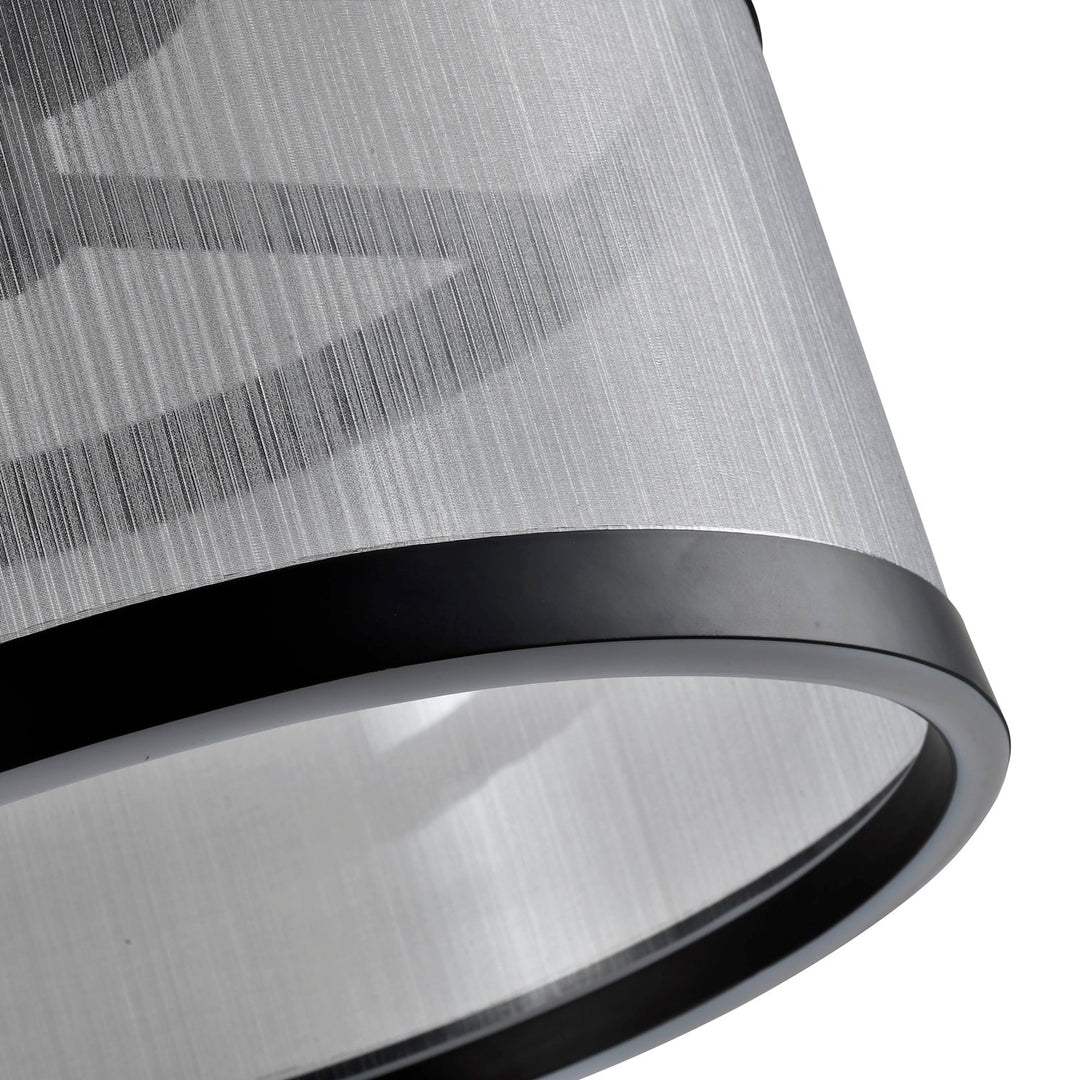 Integrated Led Semi Flush Mount, Silver