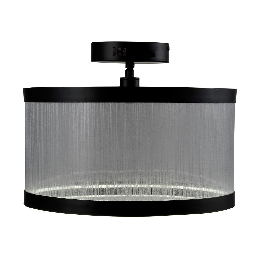 Integrated Led Semi Flush Mount, Silver