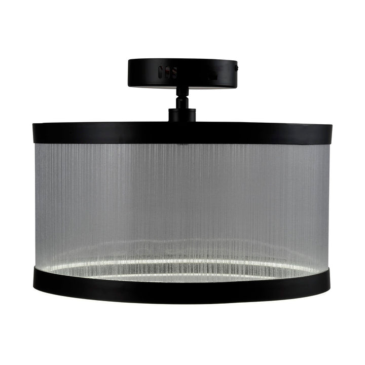 Integrated Led Semi Flush Mount, Silver