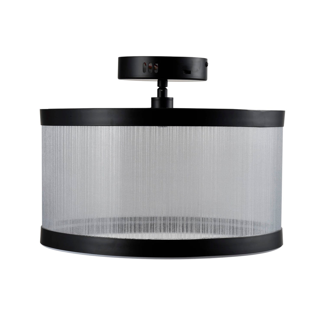 Integrated Led Semi Flush Mount, Silver
