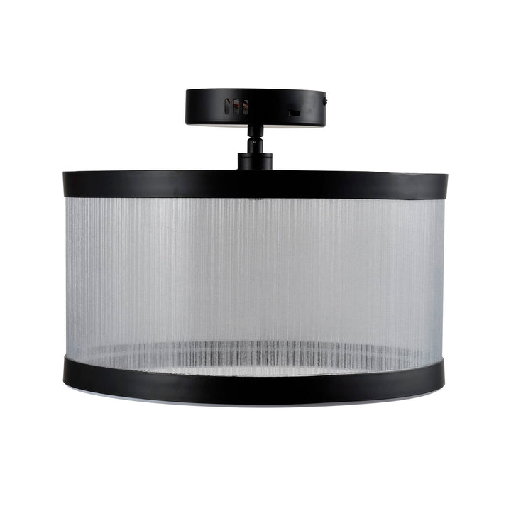 Integrated Led Semi Flush Mount, Silver