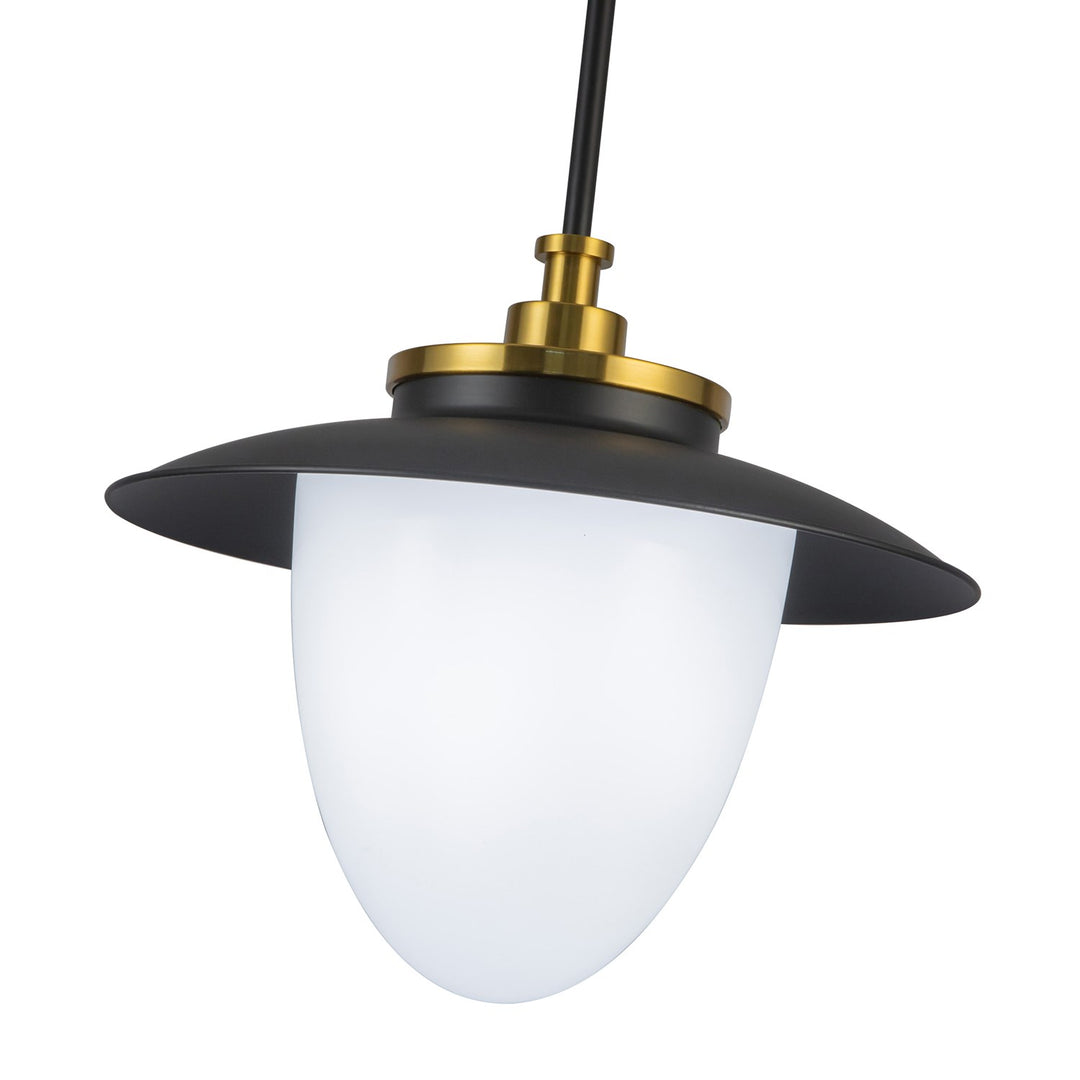 1 Light Pendant 15", Black