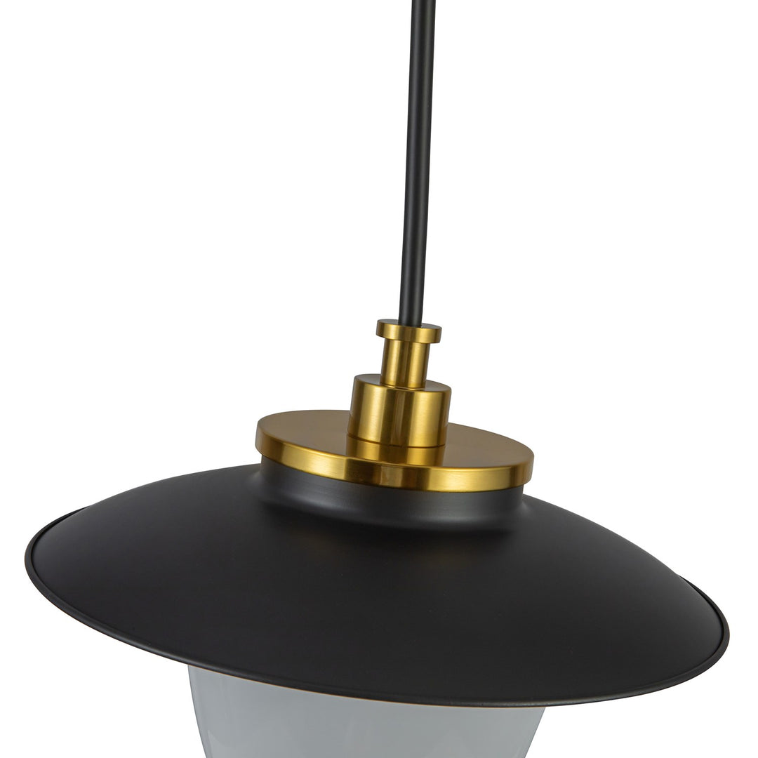 1 Light Pendant 15", Black