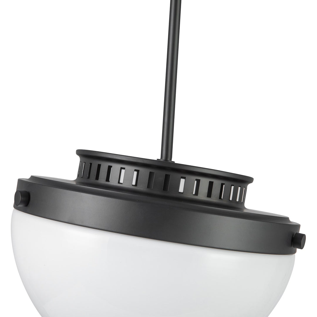 1 Light Pendant 12", Black