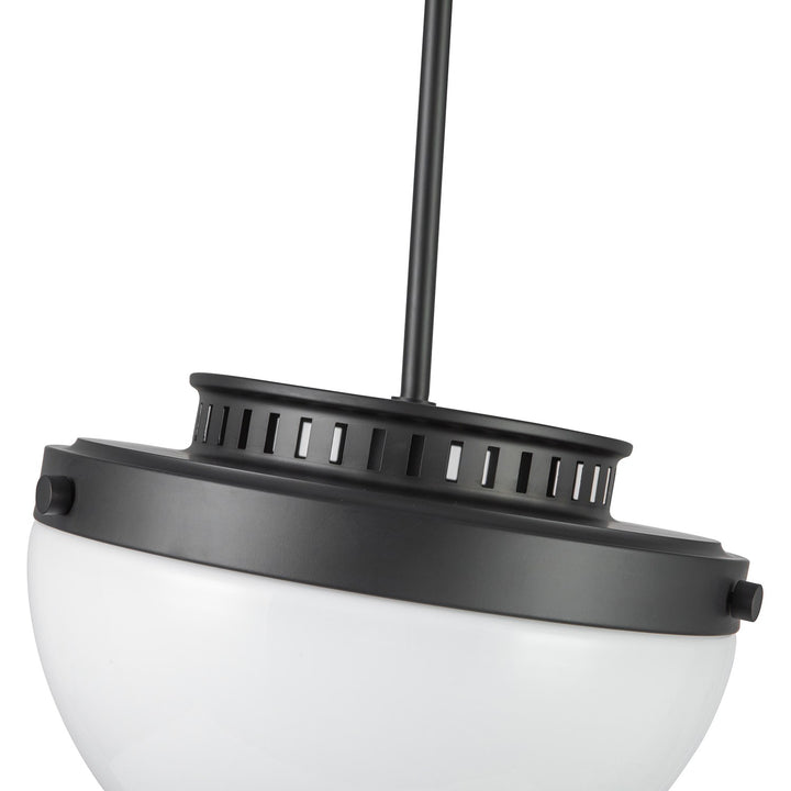 1 Light Pendant 12", Black