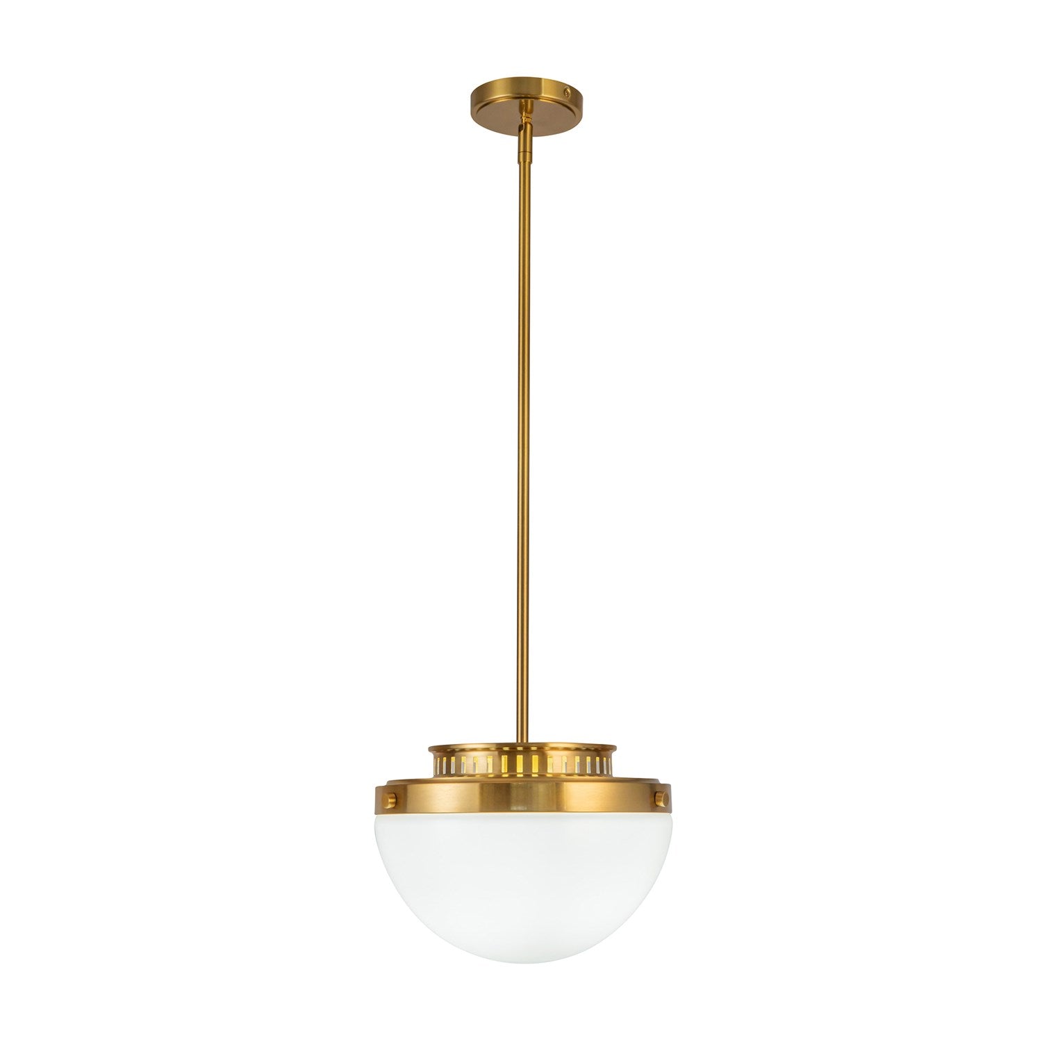 1 Light Pendant 12", Brushed Brass by Artcraft