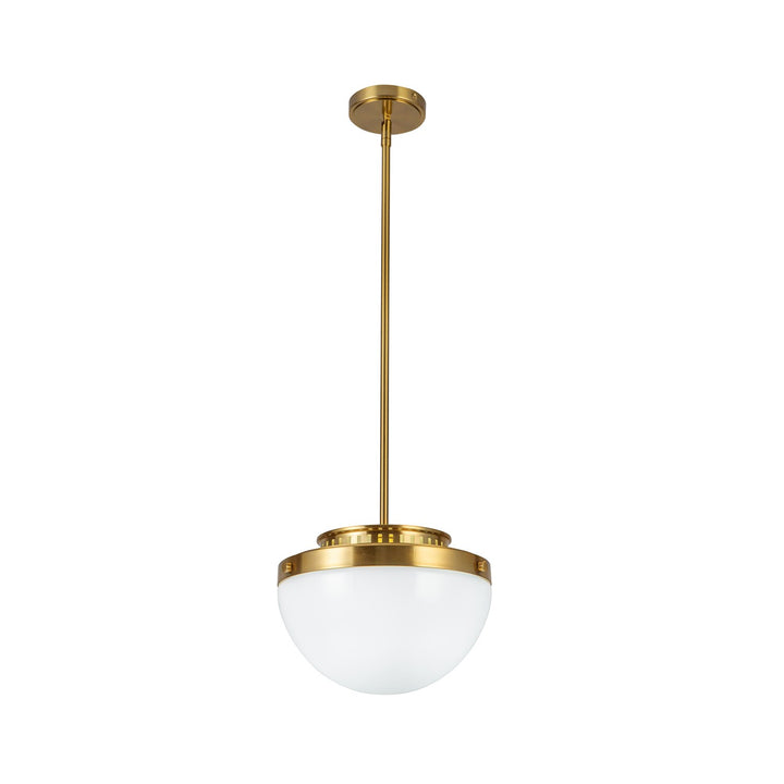 1 Light Pendant 12", Brushed Brass