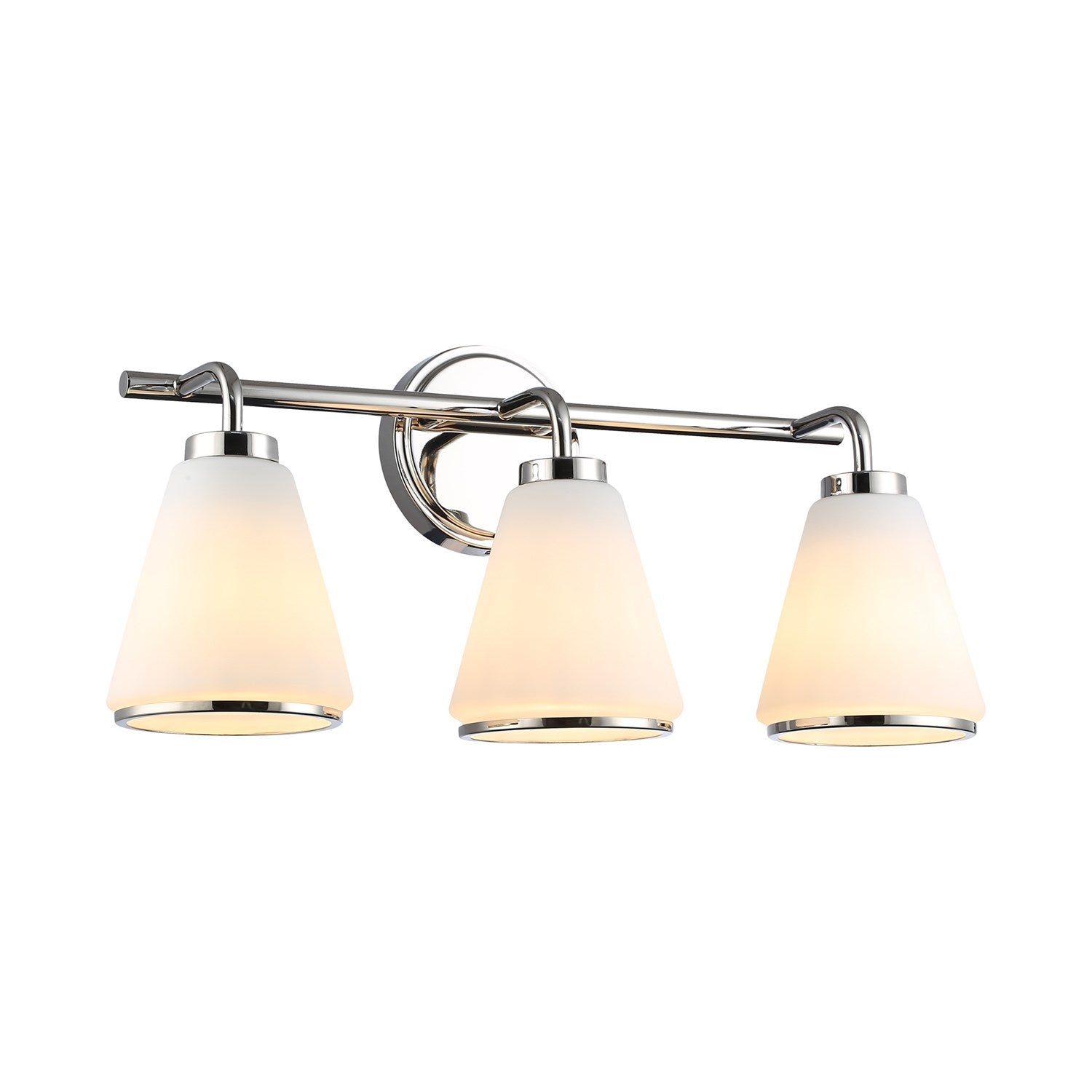 3 Light Bathroom Vanity, Polished Nickel by Artcraft
