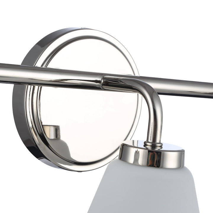 3 Light Bathroom Vanity, Polished Nickel