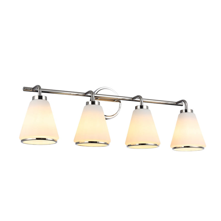 4 Light Bathroom Vanity, Polished Nickel by Artcraft