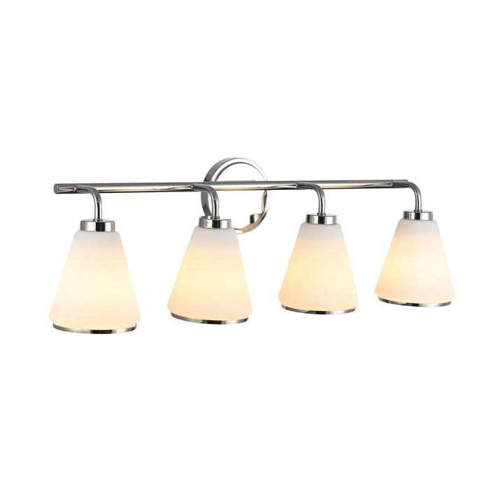 4 Light Bathroom Vanity, Polished Nickel