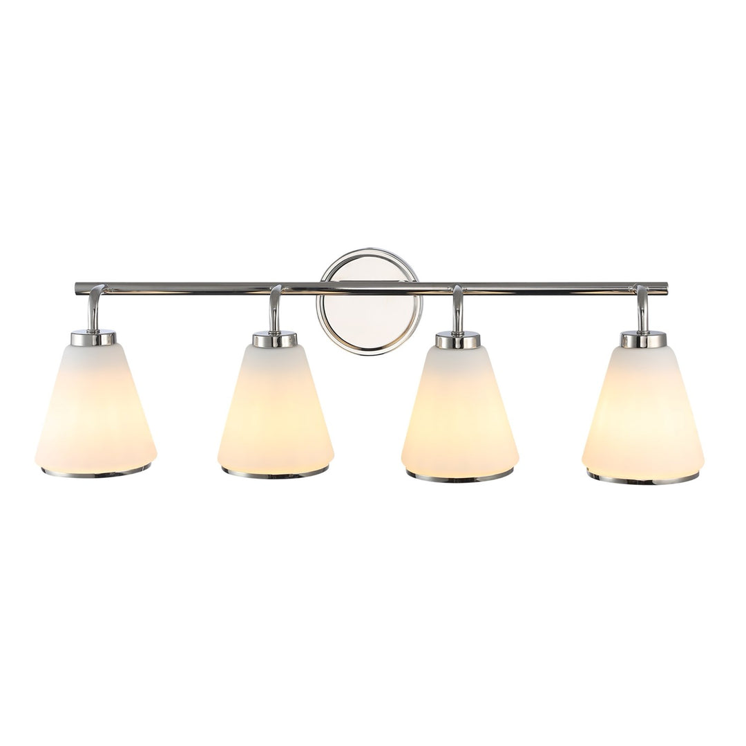 4 Light Bathroom Vanity, Polished Nickel