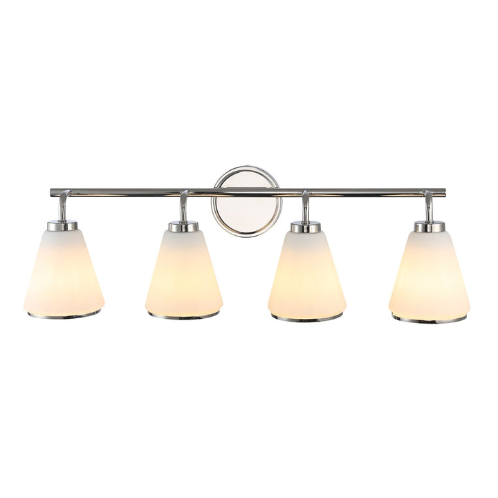 4 Light Bathroom Vanity, Polished Nickel
