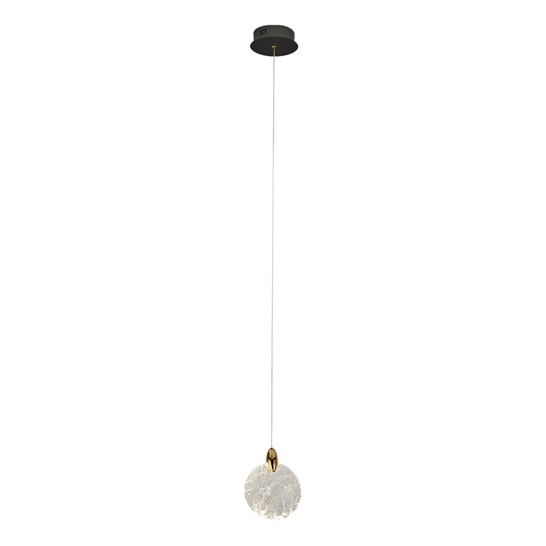 1 Light Integrated Led Pendant, Satin Brass by Artcraft