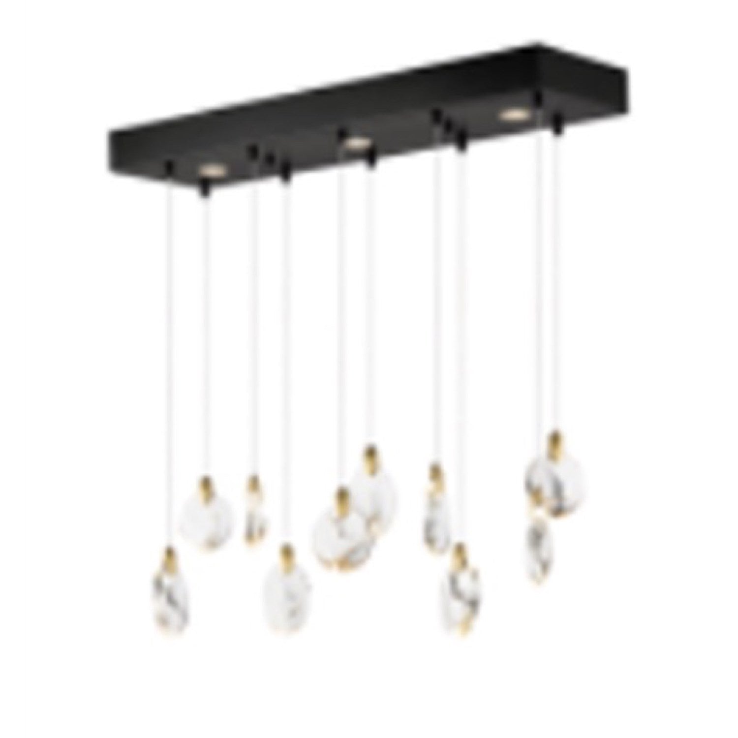 13 Light Integrated Led Island Light, Satin Brass by Artcraft