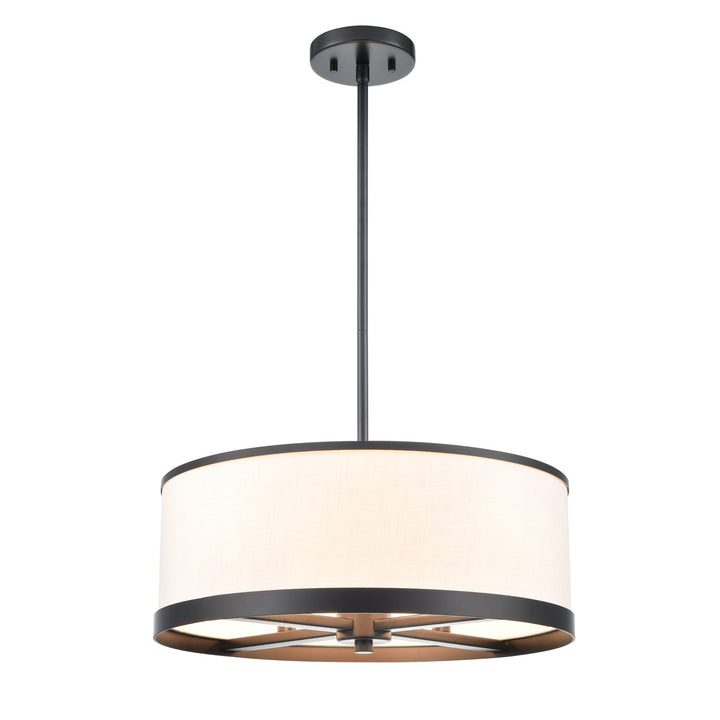 4 Light Chandelier 18", Black by Artcraft