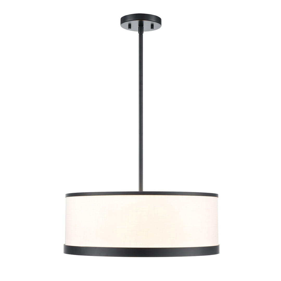 4 Light Chandelier 18", Black