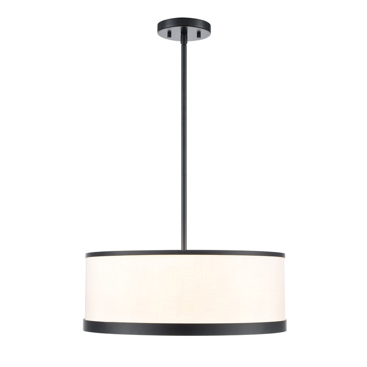 4 Light Chandelier 18", Black