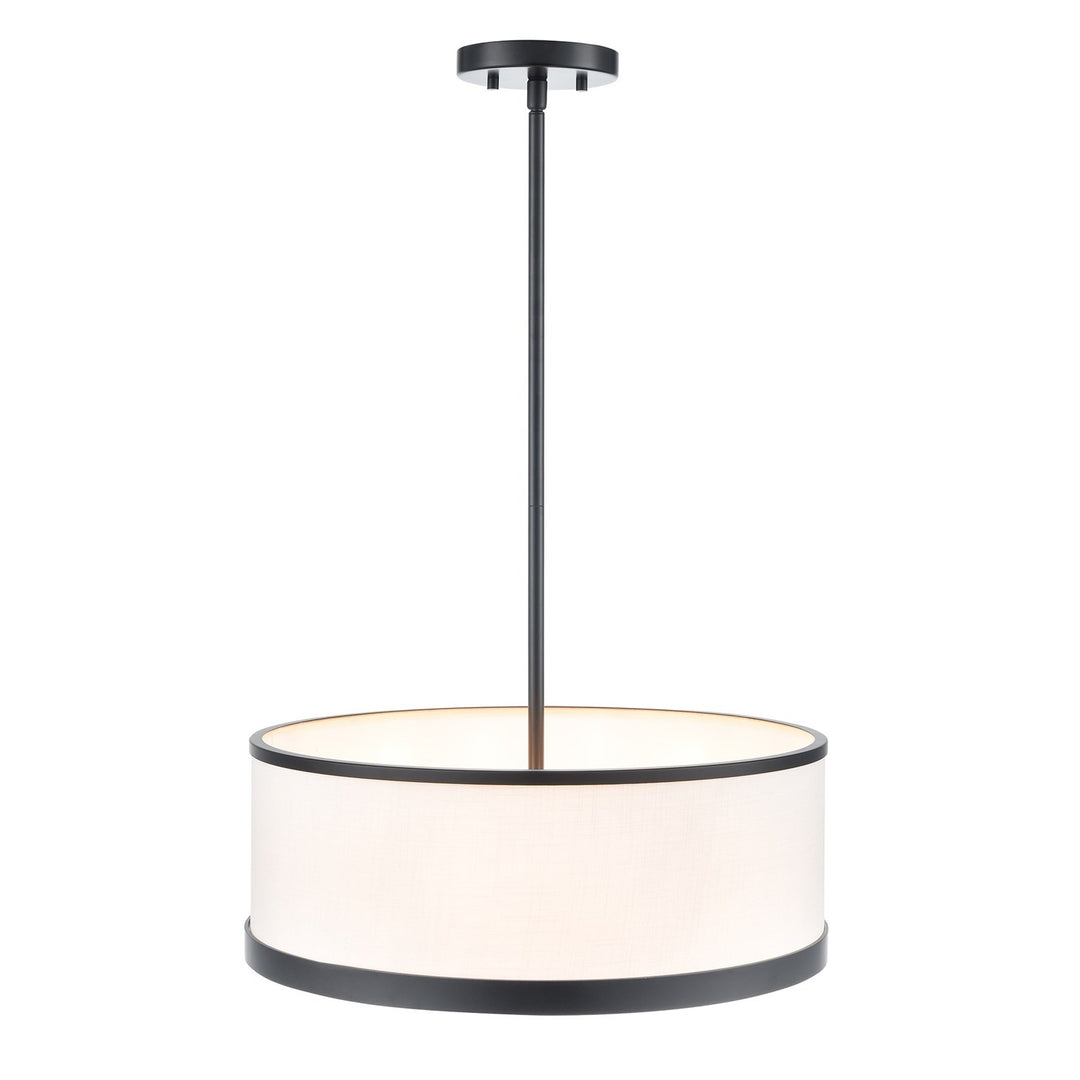 4 Light Chandelier 18", Black