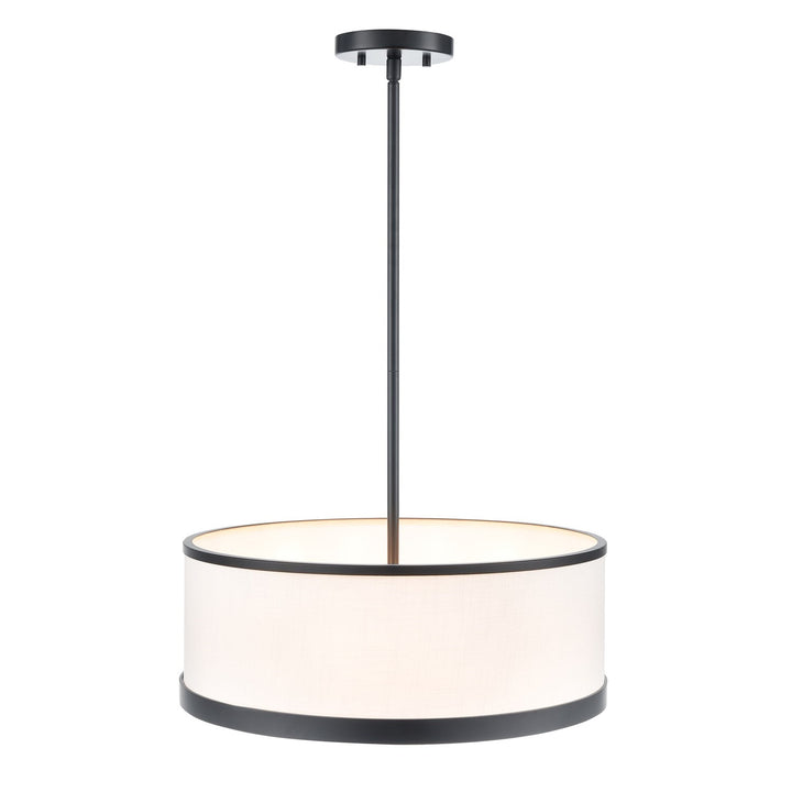 4 Light Chandelier 18", Black